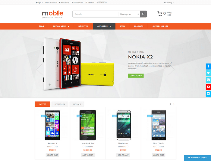 Responsive Opencart Themes