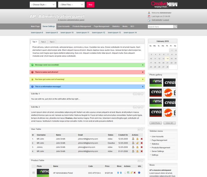 Premium Admin Template