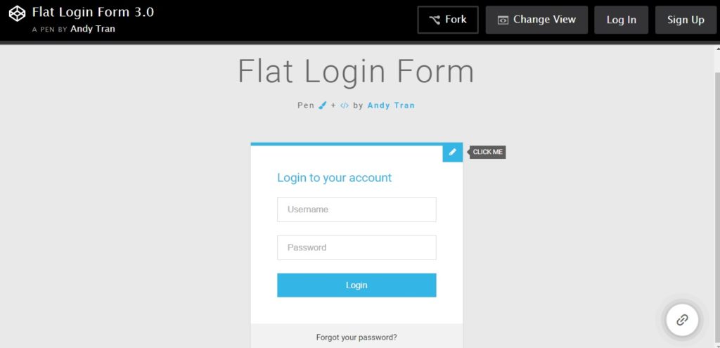 Login Form with Create Account