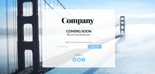 Coming Soon Page Templates