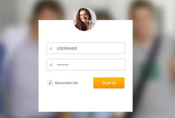 11.Login Form Flat Animated Template