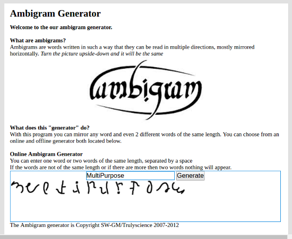 ambigram creator say two different things ambigram creator say two different things