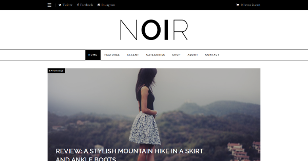 32.Noir Responsive Blogging & eCommerce WordPress Theme