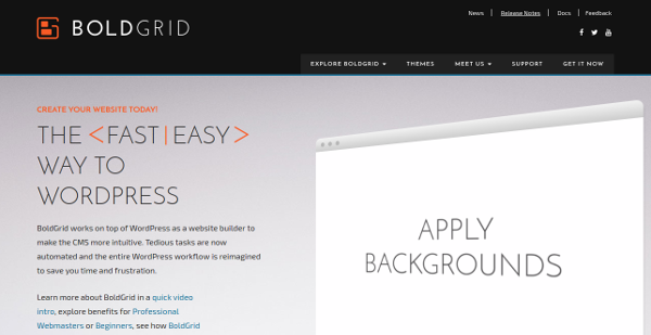 4.Bold Grid for WordPress– Free with Hosting