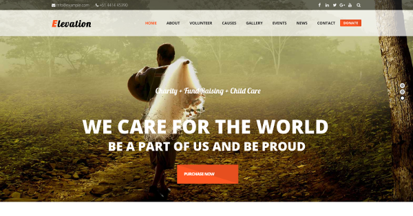 4.ELEVATION Charity, Nonprofit and Fundraising WordPress Theme