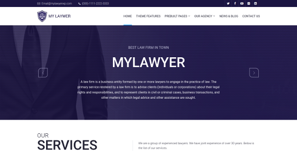 6.My Lawyer – WordPress Theme