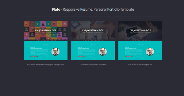 9.Flato – Responsive Resume, Personal Portfolio Temp