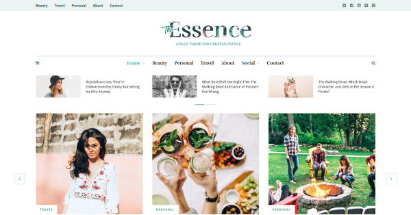 9.The Essence A Responsive WordPress Blog Theme