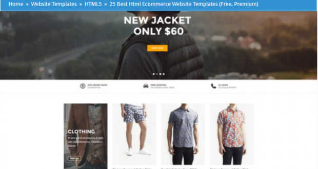 Html e-commerce Website