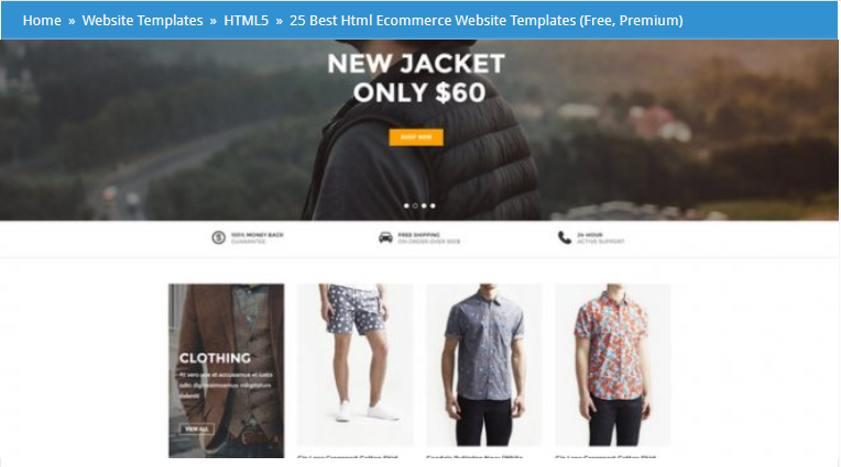 Html e-commerce Website