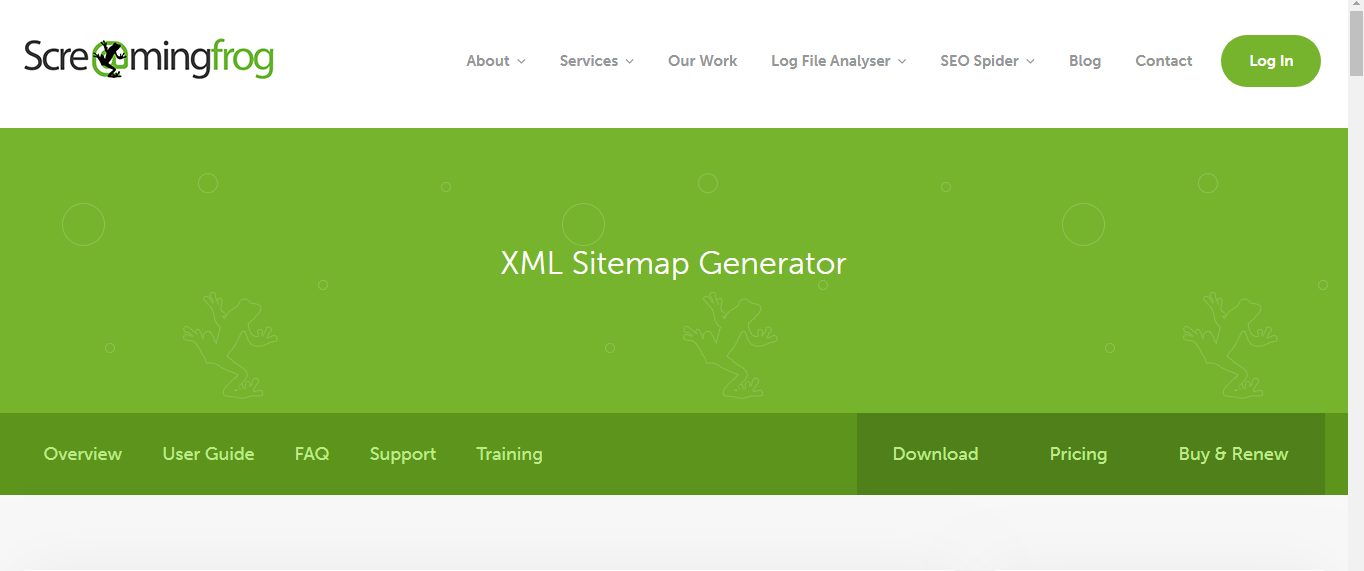 Screaming Frog XML Sitemap Generator