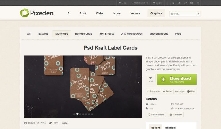 Psd Kraft Label Cards