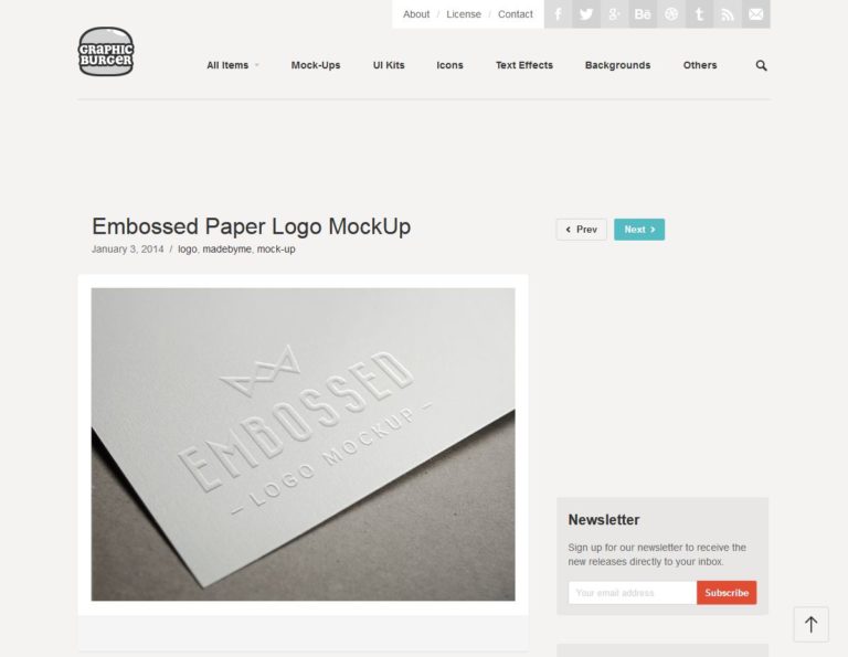 Embossed Paper Logo MockUp